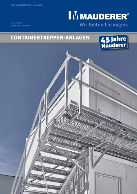 Katalog MAUDERER Containertreppen-Anlagen 07/2022